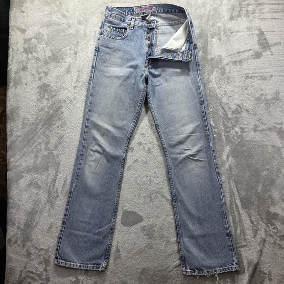 Silver Jeans Mens Jeans 28x32 Light Wash Blue Button Fly Straight Leg Denim - Picture 1 of 13